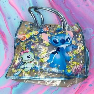 Disney's Lilo and Stitch clear plastic-ish beach bag